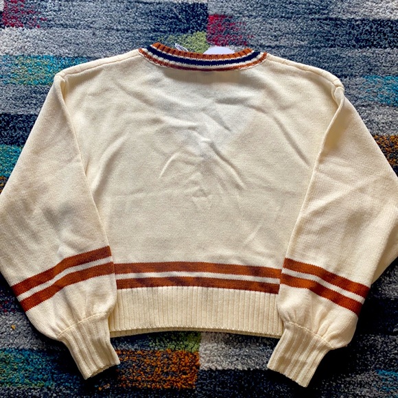 Princess Polly Varsity Sweater Off White XS/S - Picture 2 of 4
